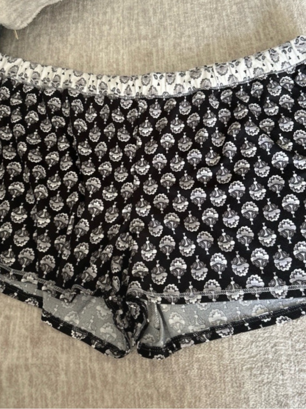 Gilligan & O'Malley Black and White Pajama Shorts